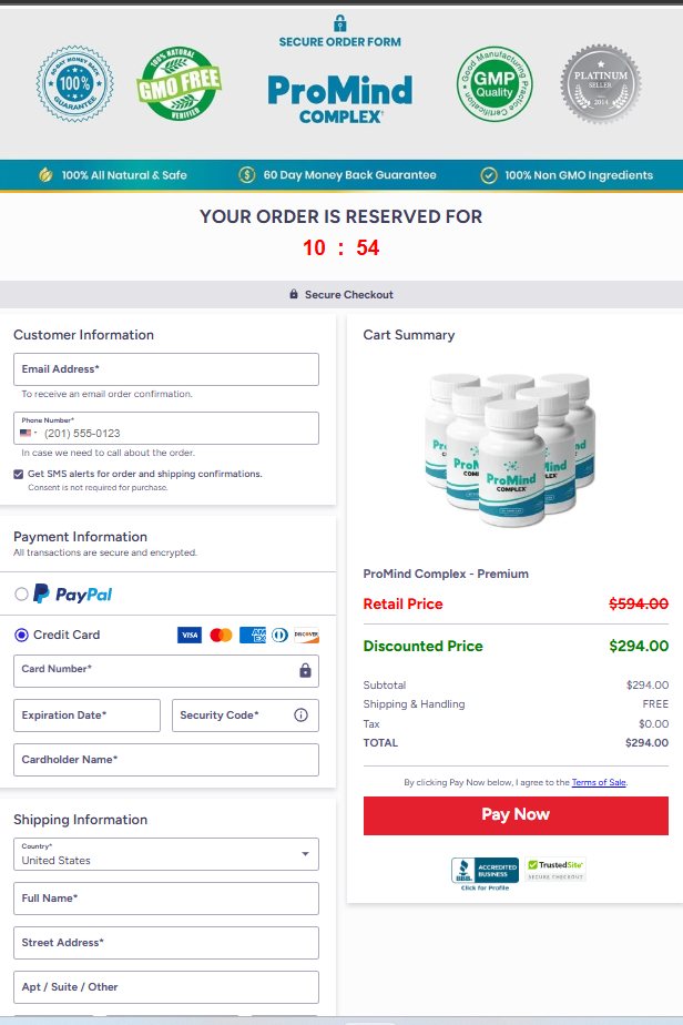 ProMind Complex Official Website Secure Order Page